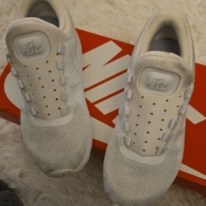 Nike White Mesh Slip-On Sneakers